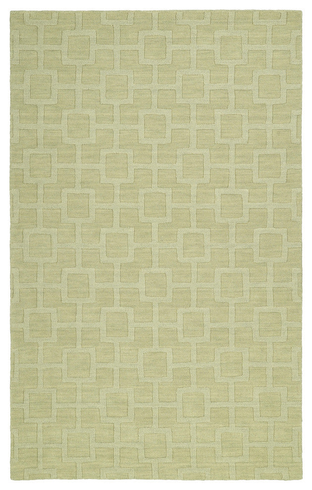 Kaleen Hand-Tufted Imprints Modern Wool Rug, Celery, 2'6"x8'