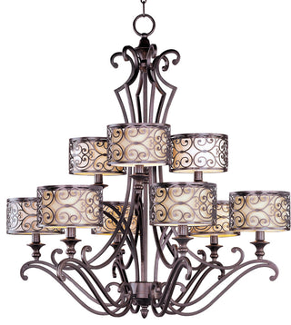 Maxim 21156 Mondrian 34"W 9 Light Chandelier - Umber Bronze