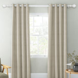 1" Urn Drapery Curtain Rod, Glossy White, 28"-48"