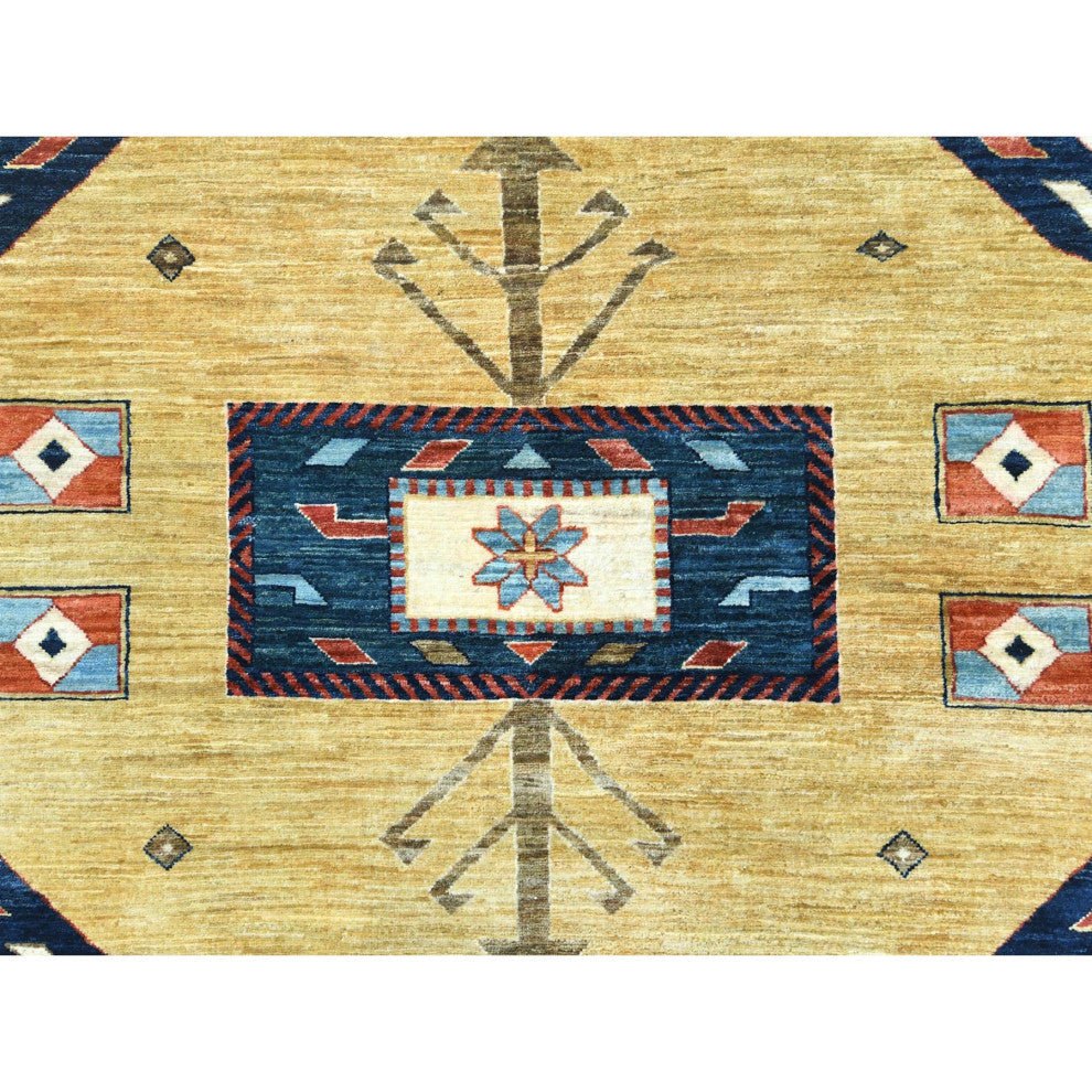 Sky Blue Caucasian Design 200 KPSI Wool Hand Knotted Oriental Rug 9'x11'10"