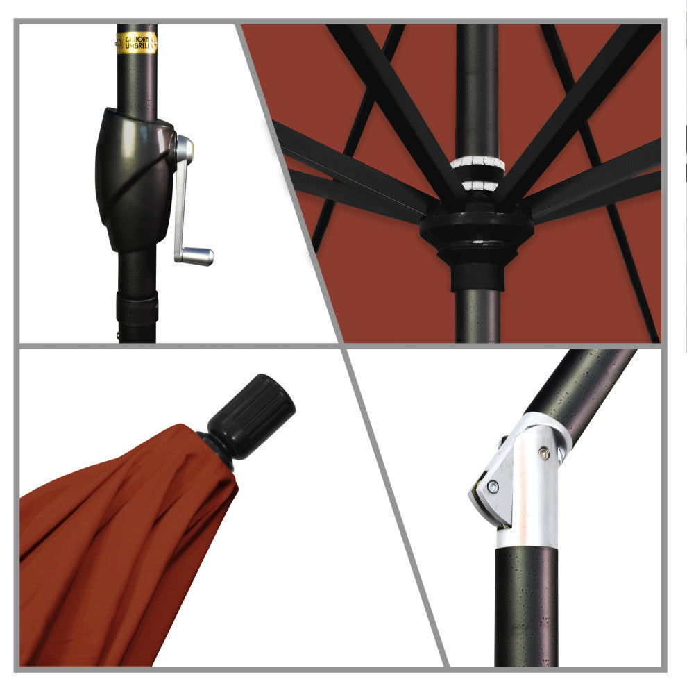 9' Aluminum Umbrella Push Tilt, Terracotta
