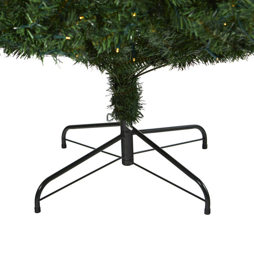 8' Northern Tip Artificial Christmas Tree With 450 Clear LED Lights