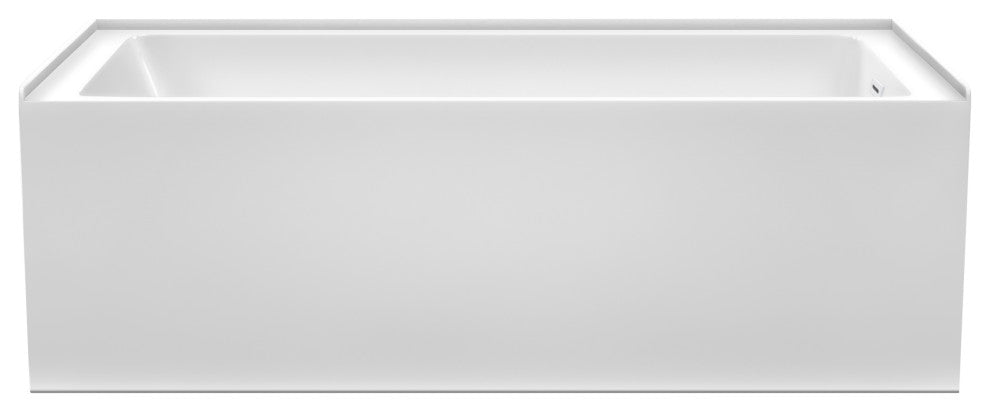 Grayley 66x32" Alcove Bathtub with Right-Hand Drain and Trim in Shiny White