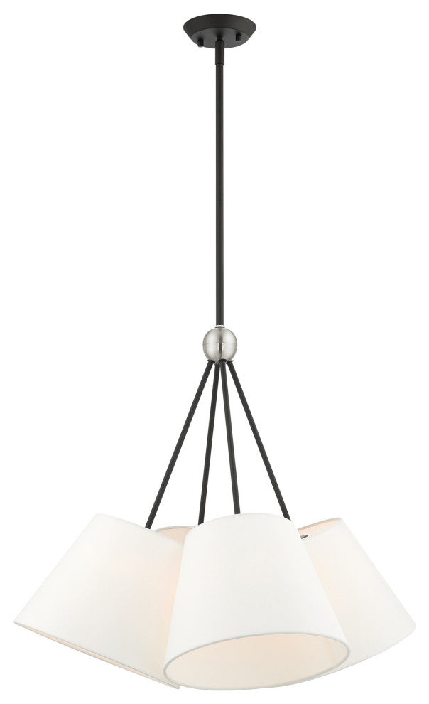 Livex Lighting Prato 4 Light Black Chandelier