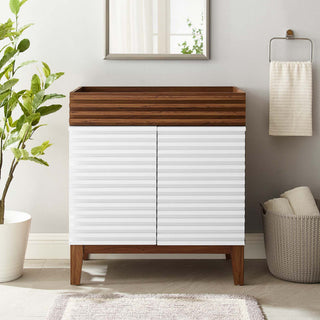 Render 30" Bathroom Vanity Cabinet, White Walnut