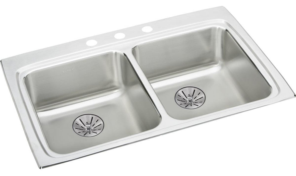 LRAD332265PD4 Lustertone Classic Stainless Steel 33" ADA Sink with Perfect Drain