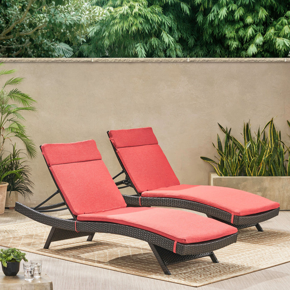 GDF Studio Albany Red Lounge Cushions Only, Set of 2