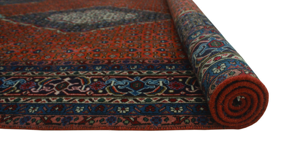 Fine Vintage Distressed Anar Rust Rug