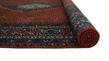 Fine Vintage Distressed Anar Rust Rug
