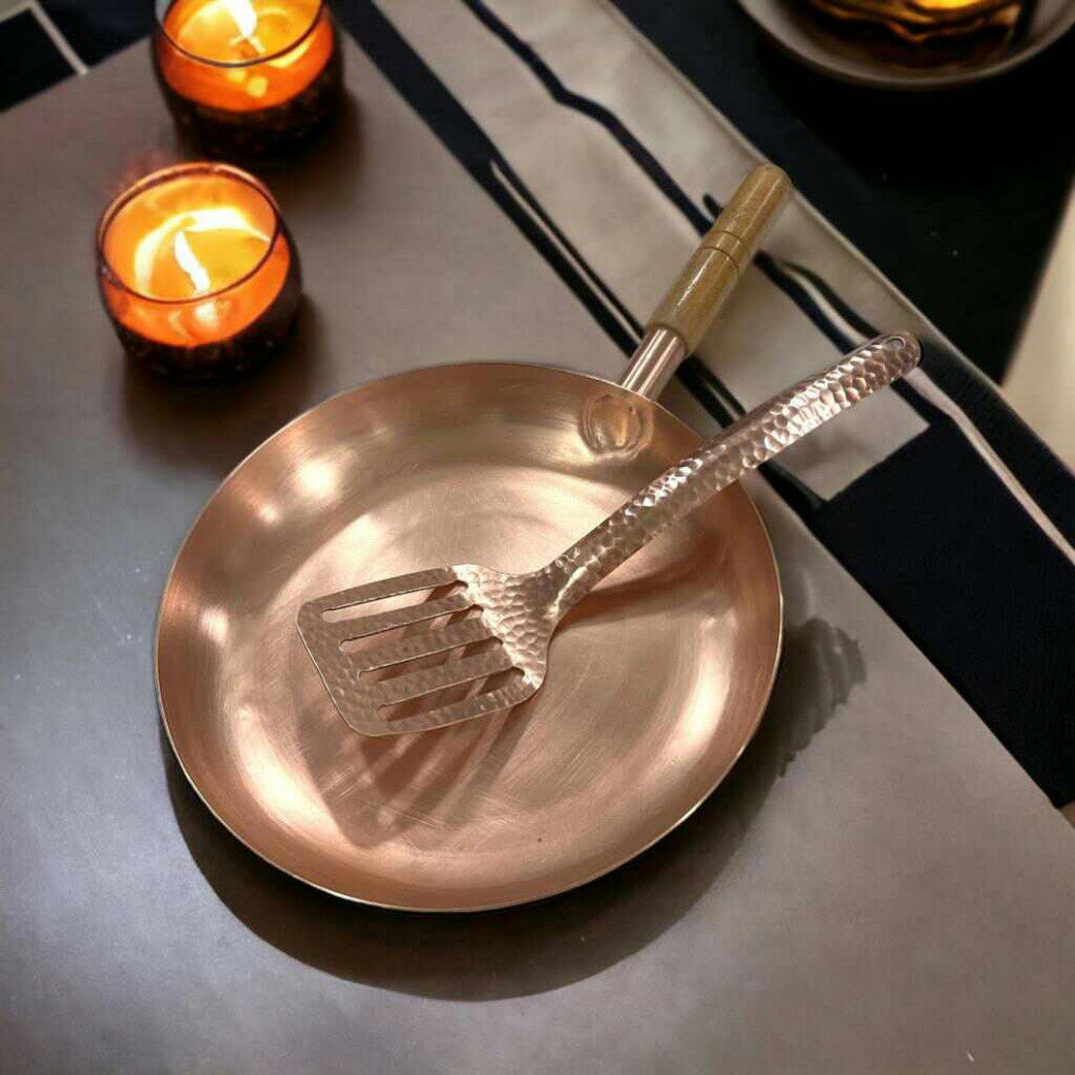 10x1.5" Round Plain Copper Pan with Spatula