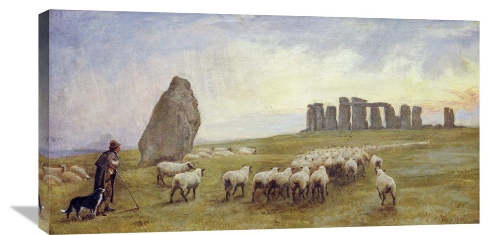 "Returning Home, Stonehenge, Wiltshire" Artwork, 36" x 18"