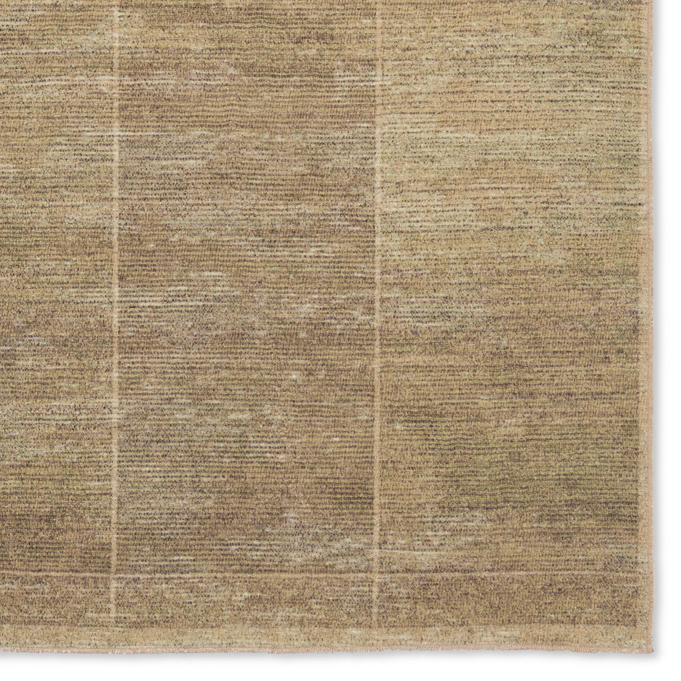 Label J Saith EDA06 Striped Green Area Rug, 6'x9'