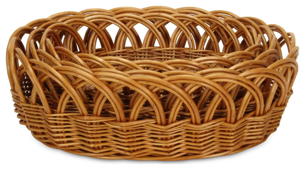 Accalia Medium Brown Willow Oval Basket Set