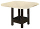 Marble Top Wooden Contemporary Counter Height Table, Black