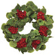 24" Fabric Geranium Twig Wreath