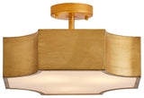 3-Light Modern Gold Semi-Flush Mount Lighting