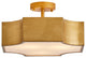 3-Light Modern Gold Semi-Flush Mount Lighting