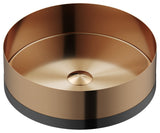Karran Cinox Stainless Steel Round Vessel Sink, Brushed Copper and Gunmetal Grey