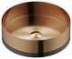 Karran Cinox Stainless Steel Round Vessel Sink, Brushed Copper and Gunmetal Grey