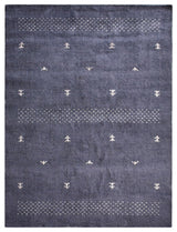 HAND KNOTTED LOOM SILK ECO-FRIENDLY RUGS-3'x5',Rectangle,Charcoal,Contemporary
