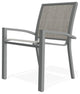 Kendall Sling Stackable Outdoor Dining Chair, Smoke/Graphite
