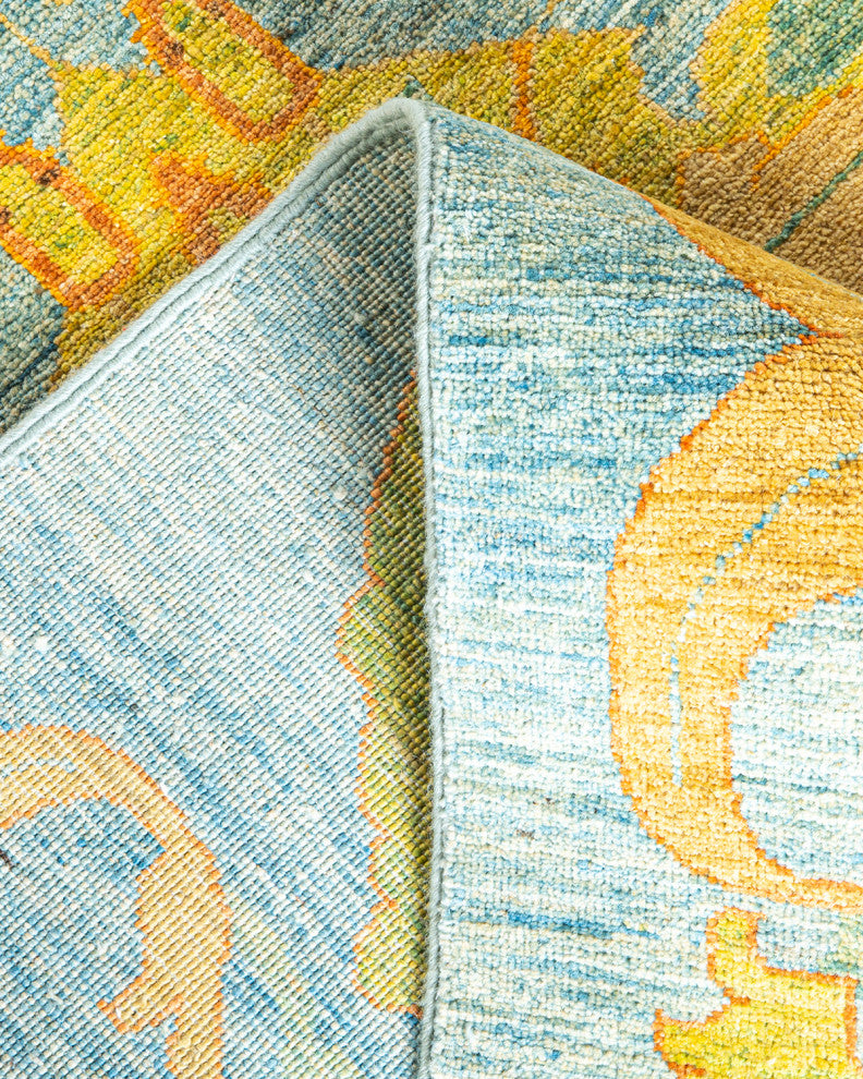 Jahan One-of-a-Kind Hand-Knotted Area Rug Light Blue, 9'8"x13'8"