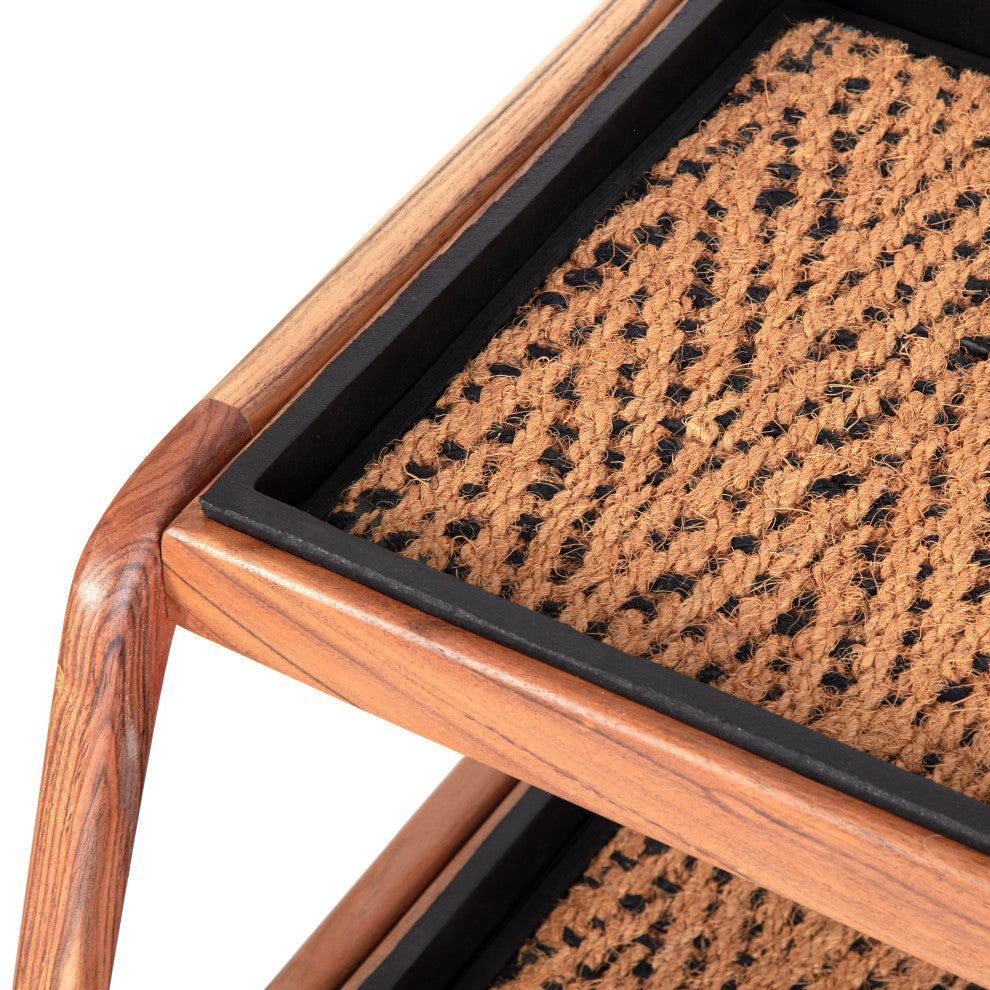 Double-Tier Natural Stand With 3-Pair Rubber Boot Trays Irish Lion