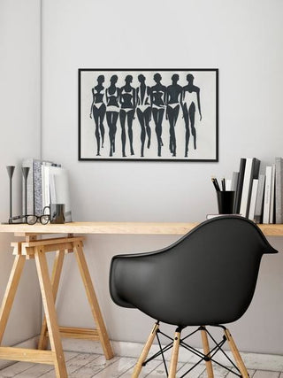 "Bikini Style" Floater Framed Painting Print on Canvas, 60"x40"