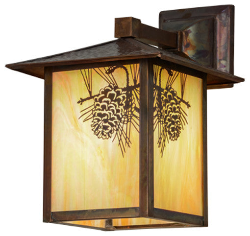 9W Seneca Winter Pine Solid Mount Wall Sconce