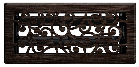 Wonderland Floor Register, Oil Rubbed Bronze, 4x10
