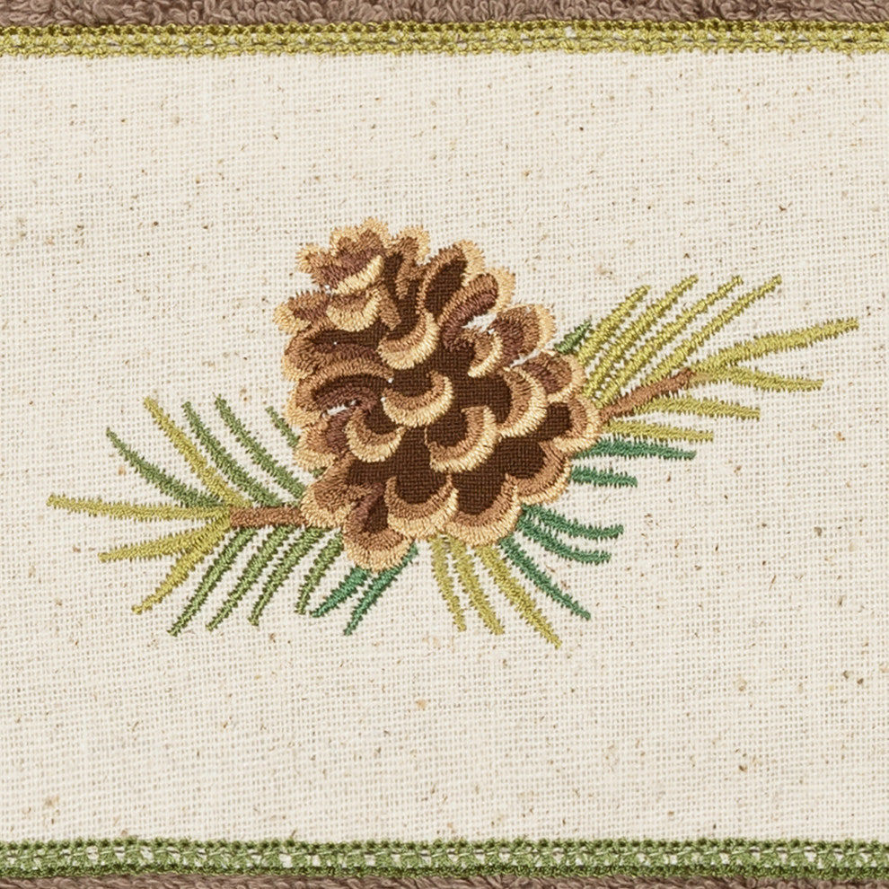Linum Home Textiles Turkish Cotton Pierre Embellished Hand Towel, Latte