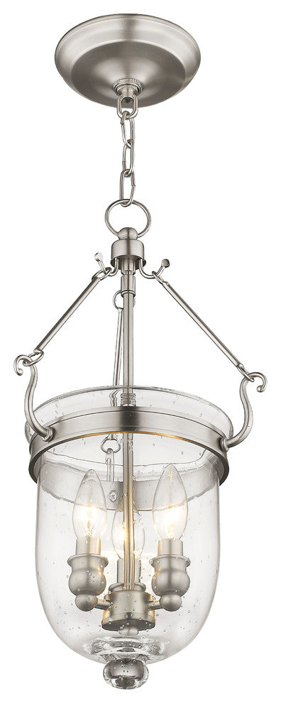 Jefferson Chain-Hang Light, Brushed Nickel