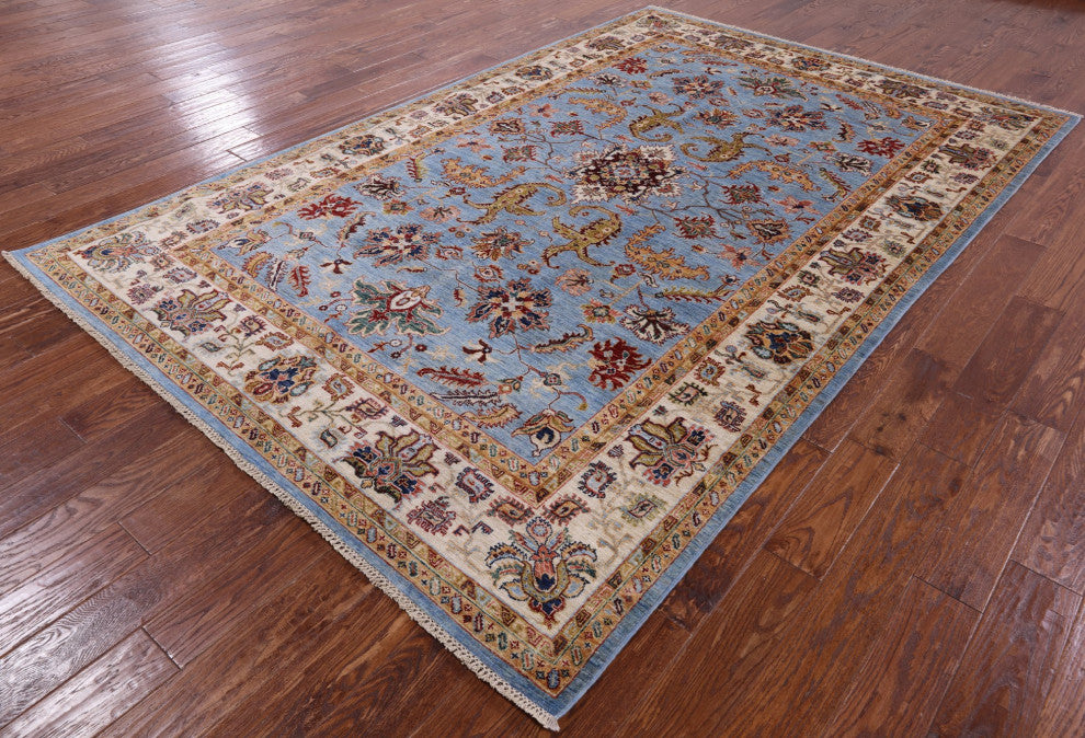 Persian Tabriz Hand Knotted Wool Rug 6' 9" X 10' 7" Q7733