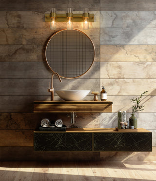 Zlite 343-3V-RB 3-Light Vanity, Clear