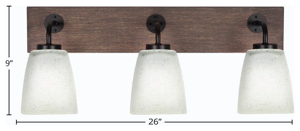 Oxbridge, Bath Bar, Matte Black & Painted Distressed Metal, 4.5" White Muslin