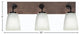 Oxbridge, Bath Bar, Matte Black & Painted Distressed Metal, 4.5" White Muslin