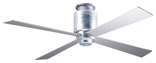 Lapa Flush Mount 50" Ceiling Fan Galvanized Motor/Silver Blades