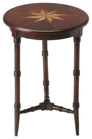 Isla Olive Ash Burl Accent Table, Dark Brown