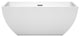 Rachel 59" Freestanding White Bathtub, Polished Chrome Drain and Overflow Trim