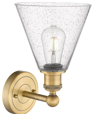 Berkshire 1-Light 8" Sconce, Brushed Brass Finish, Seedy Shade