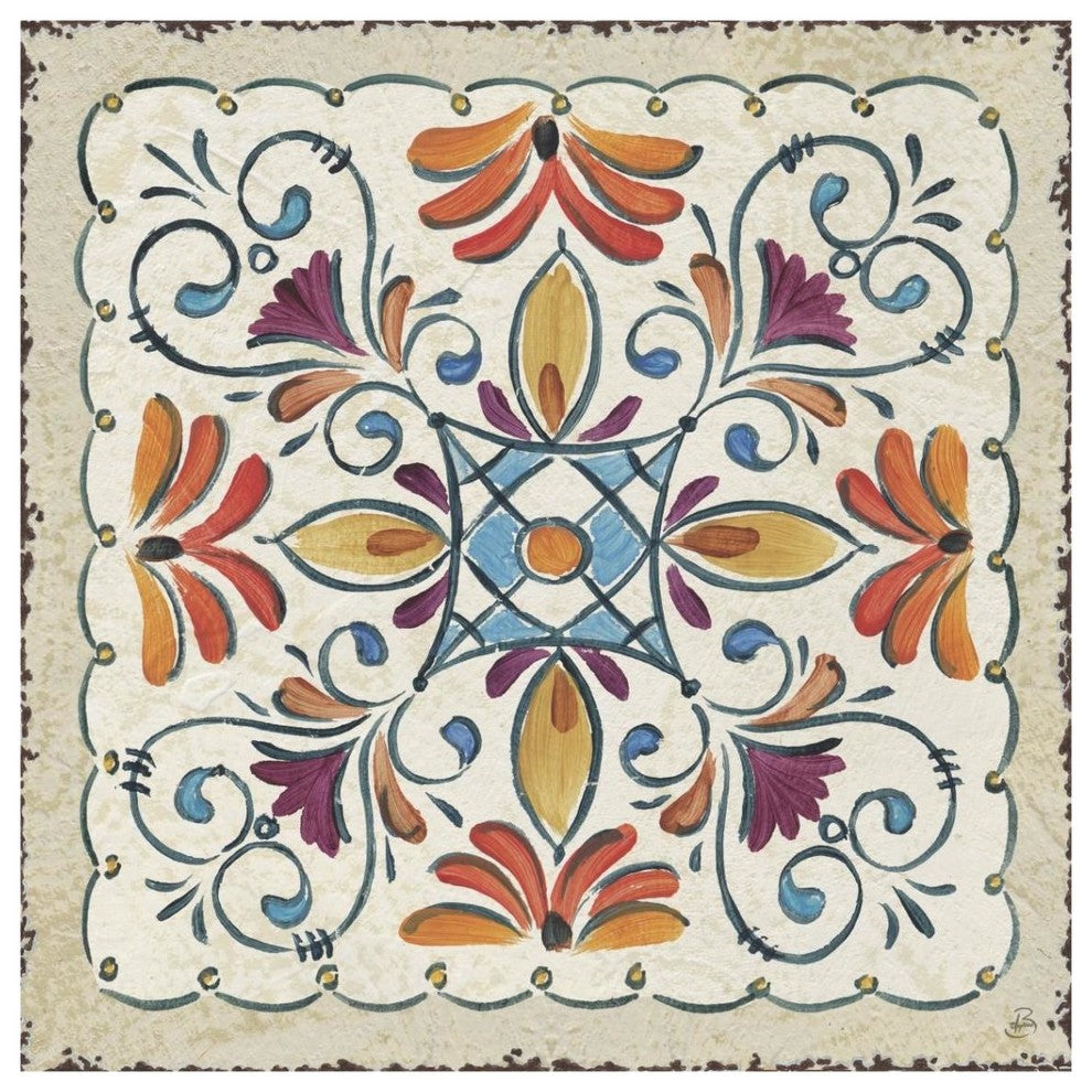 "Mediterranean Flair XII" Digital Paper Print by Daphne Brissonnet, 38"x38"