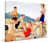 "Beach Pals" Painting Print on Wrapped Canvas