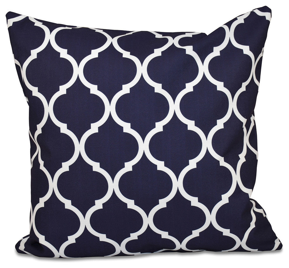 French Quarter Geometric Print Pillow, Bewitching, 20"x20"