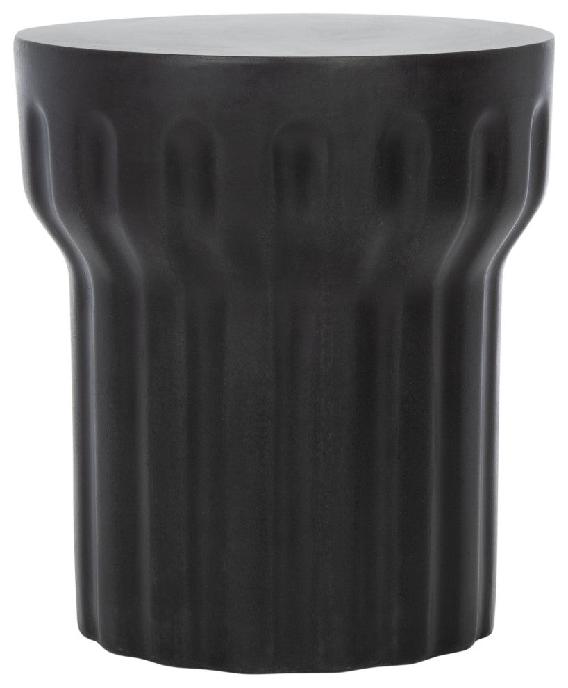 Safavieh Vesta Concrete Accent Stool, Black