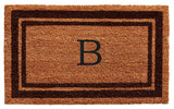 Brown Border 24"x36" Monogram Doormat, Letter B