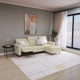 L-Shaped Leather Sectional Sofa Set Cushions Sectional Sofa Footrests
