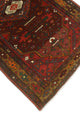 Fine Vintage Distressed Silas Burgundy/Gold Runner, 3'7x10'2