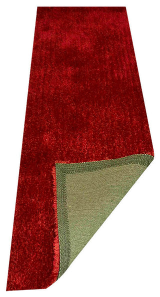 HAND TUFTED SHAG POLYESTER ECO-FRIENDLY AREA RUGS -  Red Color, Solid Design