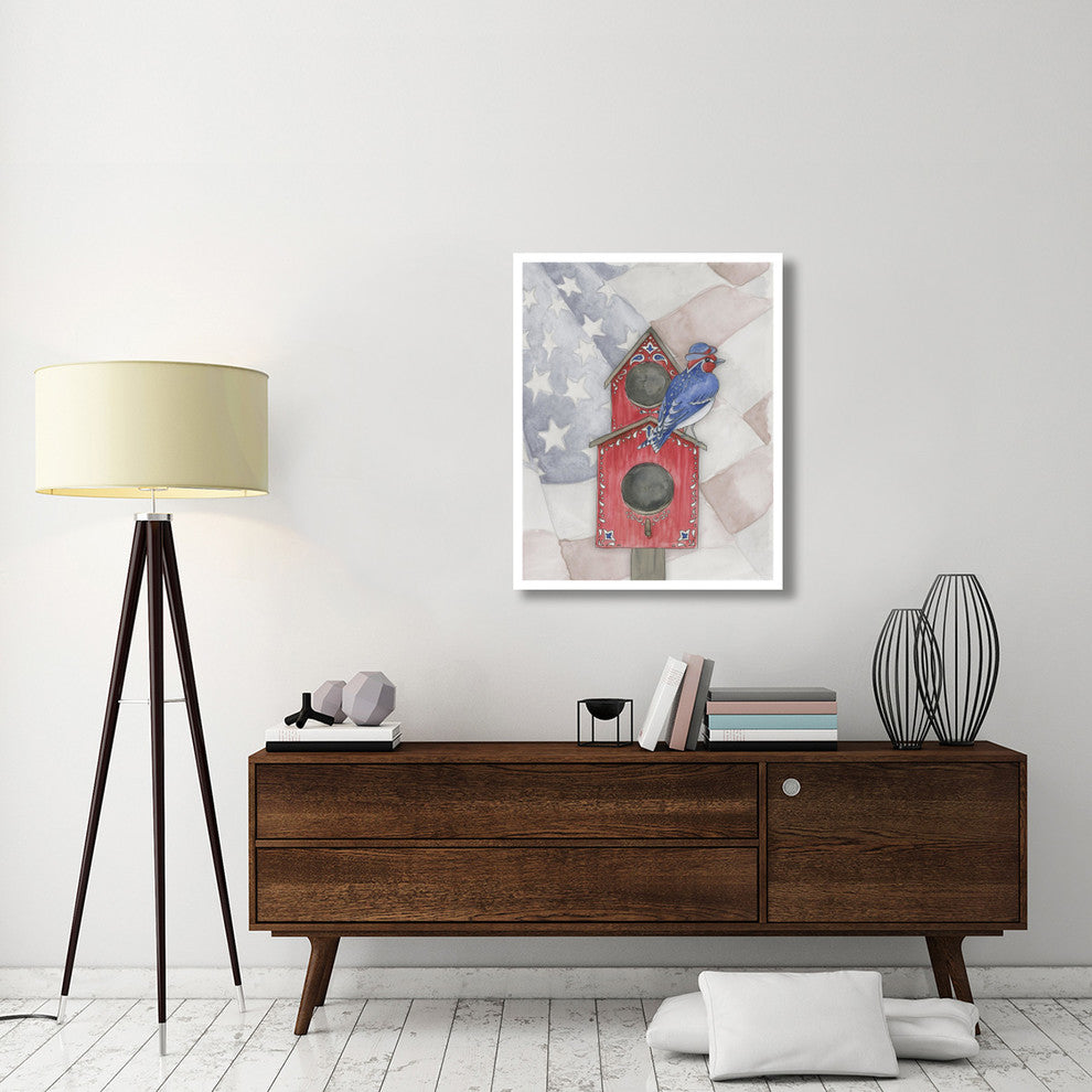 "Americana Birdhouse V" Digital Paper Print by Elyse DeNeige, 30"x37"