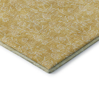 Premium Machine Washable Mayfield AMF691 Gold 8' x 8' Round Rug